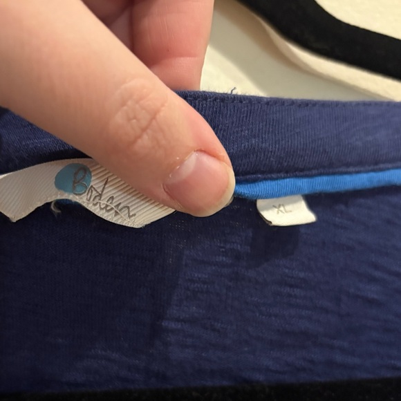 Boden Edie Embroidered Kaftan Tunic Dress Navy Blue White Embroidered Size XL - Picture 5 of 6